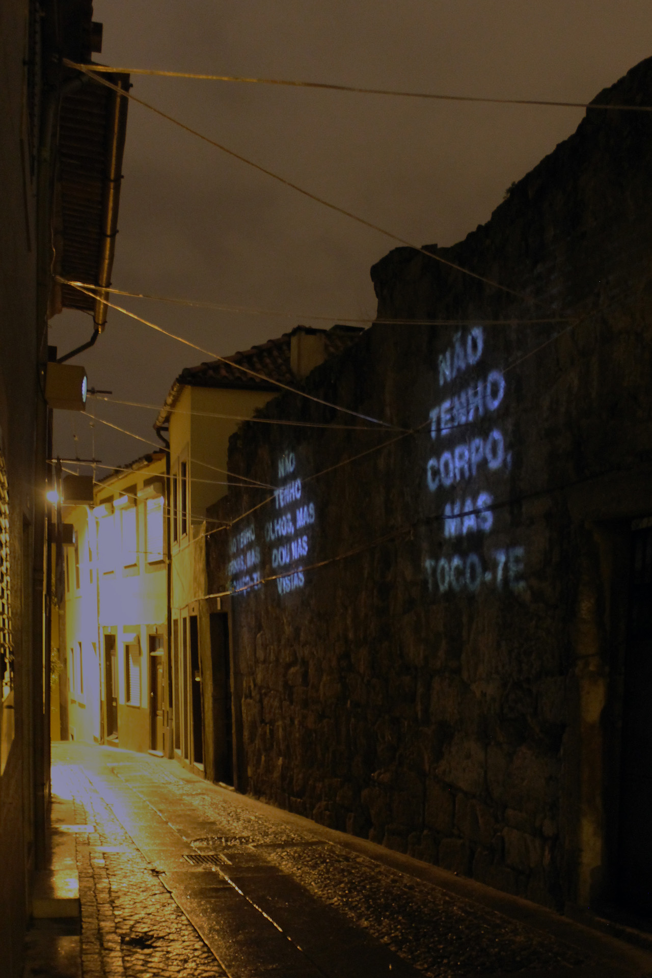 Installation at night.