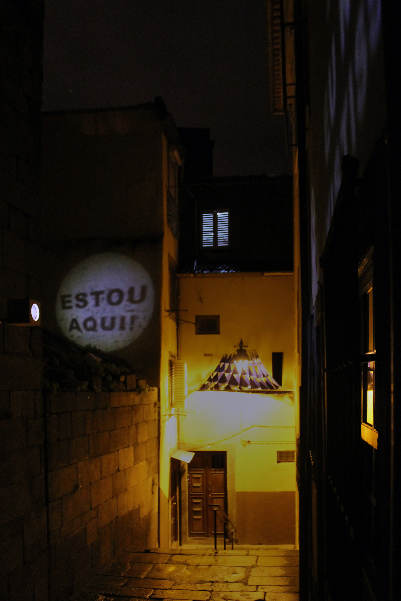 Installation at night.